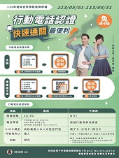 行動電話認證 快速通關最便利文宣
