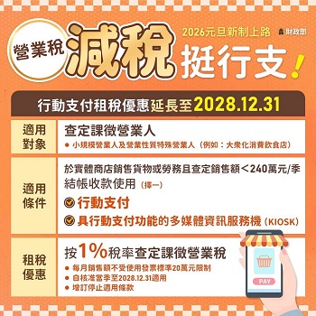 營業稅減稅挺行支文宣