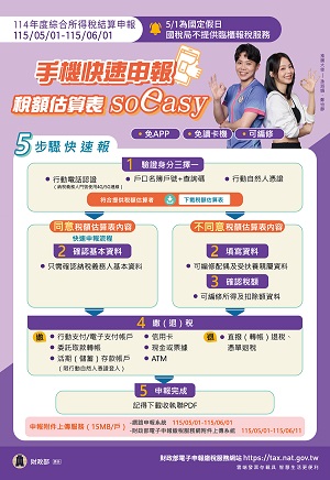 手機快速申報 稅額估算表so easy文宣