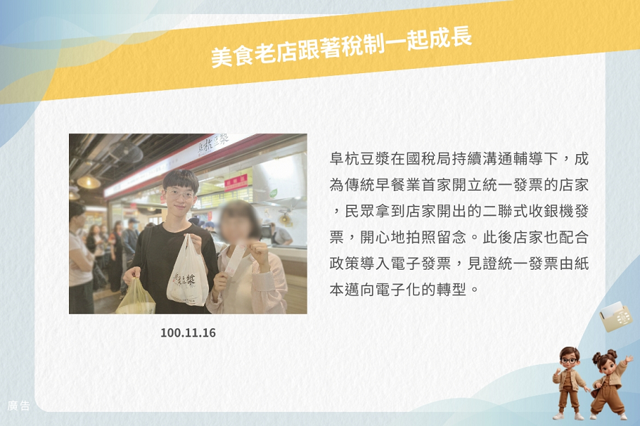 美食老店跟著稅制一起成長文物展圖