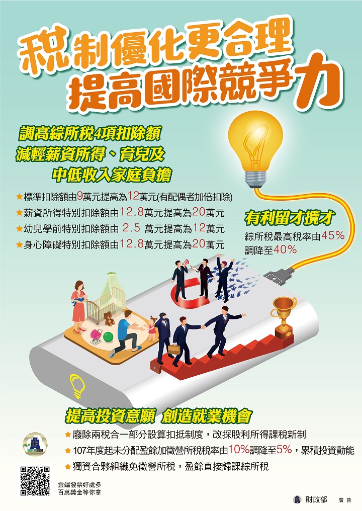稅制優化更合理 提高國際競爭力文宣