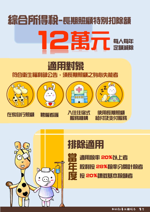 減輕中低所得租稅負擔-長期照顧特別扣除額文宣