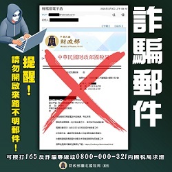 勿開啓來路不明郵件文宣