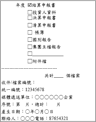 外標籤填寫範例