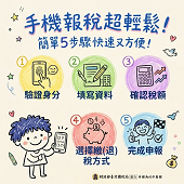 手機報稅超輕鬆 簡單5步驟快速又方便文宣