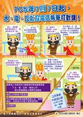 水、電、瓦斯及電信帳單可對獎文宣